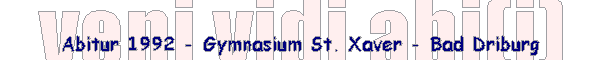 Abitur 1992 - Gymnasium St. Xaver - Bad Driburg